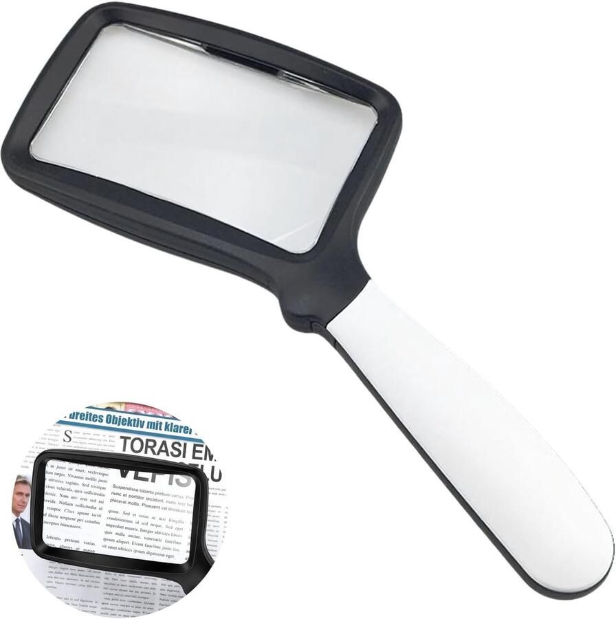 Vergrootglas met licht leesloep inklapbare leesloep 3-voudige loep 5 dimbare led-loepen voor senioren met maculadegeneratie lezen boeken werk en mensen met een slecht gezichtsvermogen
