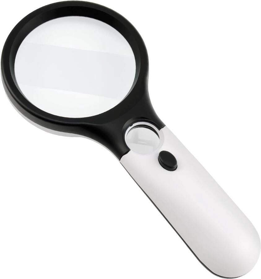 Vergrootglas met licht professioneel vergrootglas met 3 leds om te lezen geschikt voor kinderen en volwassenen hoge helderheid voor nauwkeurige details
