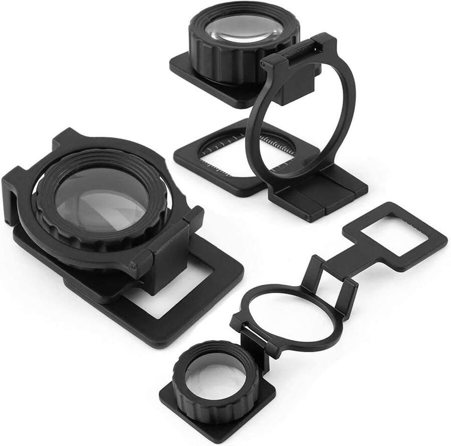 Vergrootglas met licht vergrootglazen draagbaar opvouwbaar vergrootglas met standaard vergrootglas schaal van formaat 20x
