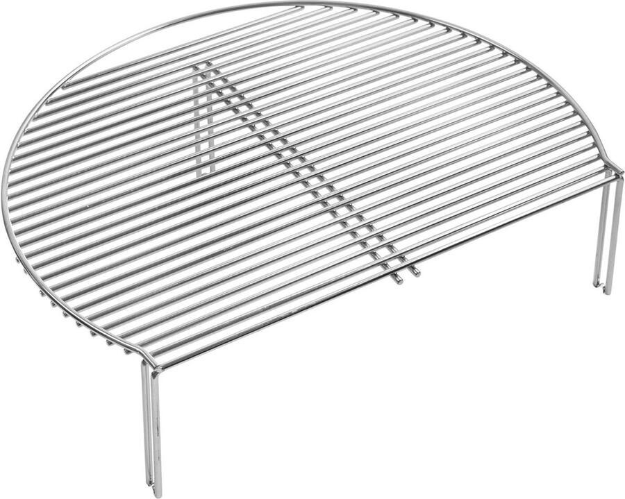 Verhoogd Grillrooster Extra Grilloppervlak Gerechten Bereiden Meerdere Hoogtes 70% Extra Oppervlak Roestvrij Staal