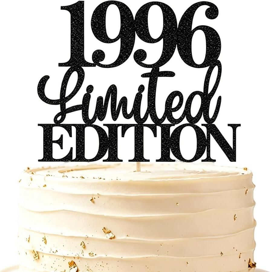 Verjaardag Limited Edition Jaartal Decoratie Caketopper