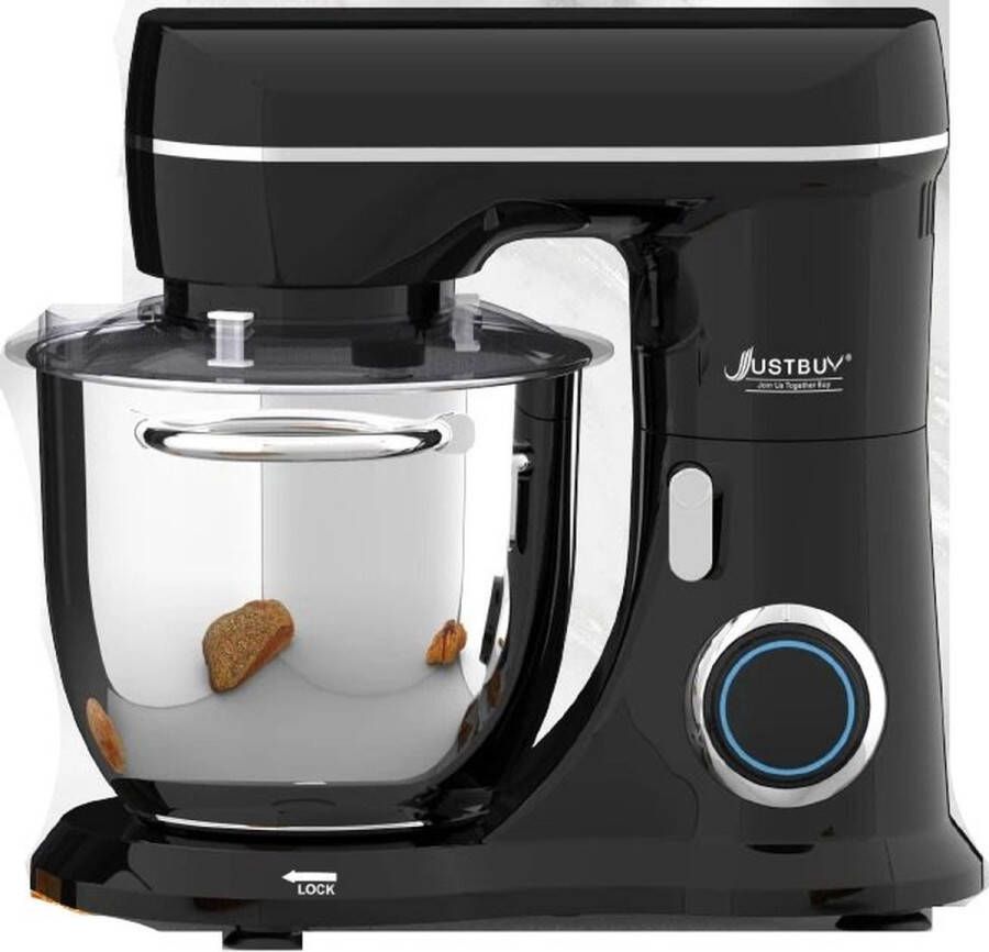 Verkoop Nederland 3in1 1300W Keukenmachine Deegstandaard Mixer RVS kom Kantelbare Kop 10 snelheden + Pulse Functie 4.5 liter roestvrijstalen Motor van koper kwaliteit spatdeksel met navulopening