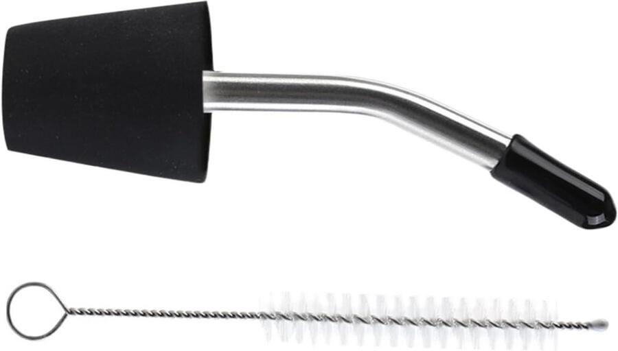 Verlengde Schenktuit Waterkoker Tuit Adapter Nauwkeurig Schenken Instelbaar Conisch Mondstuk 15-19 mm Zwart