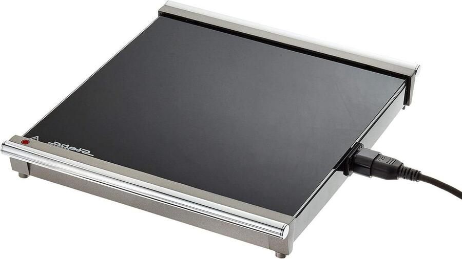 Verlengmodule Kookplaat Extra Module Buffet Uitbreiden Stabiel Glasoppervlak Super Plat Zwart Chroom