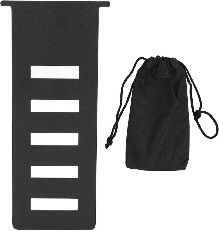 Verlengplaat Kookplaat Adapter Plaat Koken Buiten Verstelbare Hoogte 14 x 7 cm Zwart