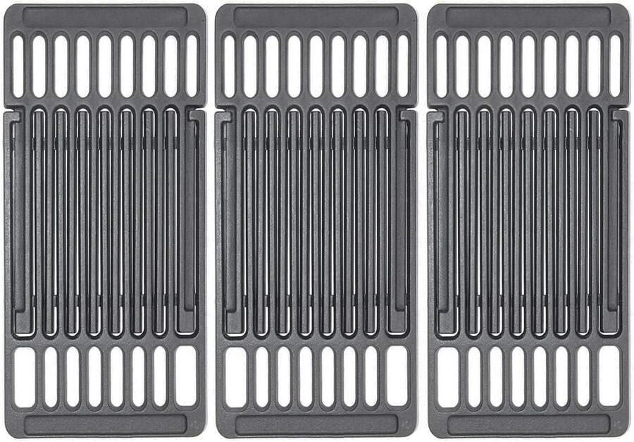 Verstelbaar gietijzeren kookrooster voor BBQ-grills 3-pack (8 inch breed uitbreidbaar van 14 tot 20 inch)