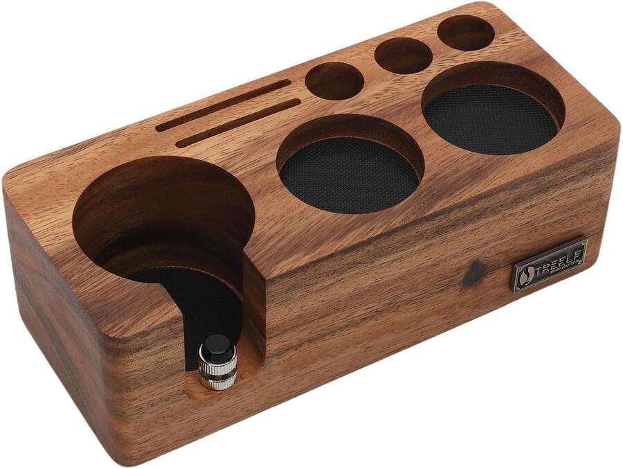 Verstelbaar Tamperstation voor 51 mm & 54 mm Espresso Antislip Basis Inclusief Siliconen Pads voor Barista Gebruik