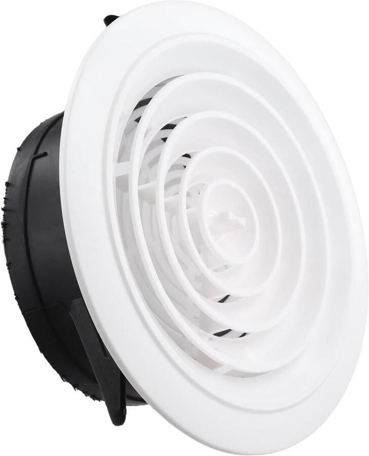 Verstelbaar Ventilatierooster Afzuigkap Rooster Luchtstroom Regelen Duurzaam ABS Materiaal 150 mm Wit