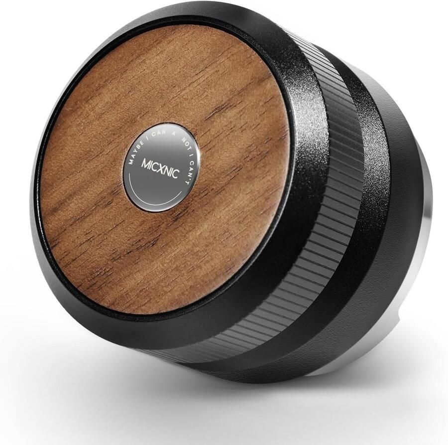 Verstelbare 58 mm Espresso Leveler met Walnoot Houten Handgreep en Roestvrij Stalen Basis Barista Koffie Distributeur voor Gelijkmatige Espresso