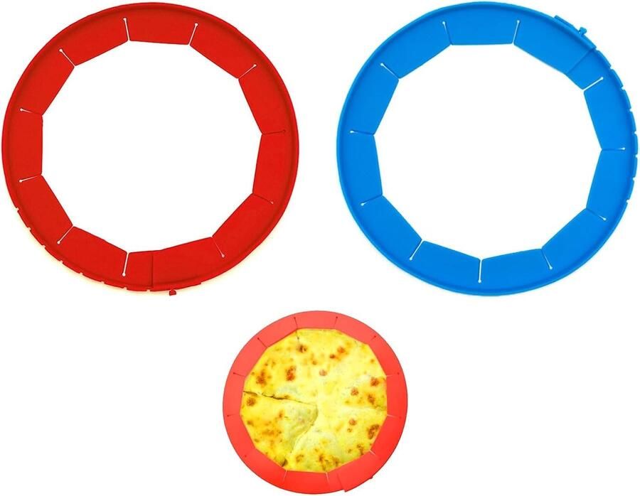 Verstelbare Beschermers voor Taartbodems Silicone Mold Beschermers voor Bakken van Taarten en Pizzas van 20-25 cm