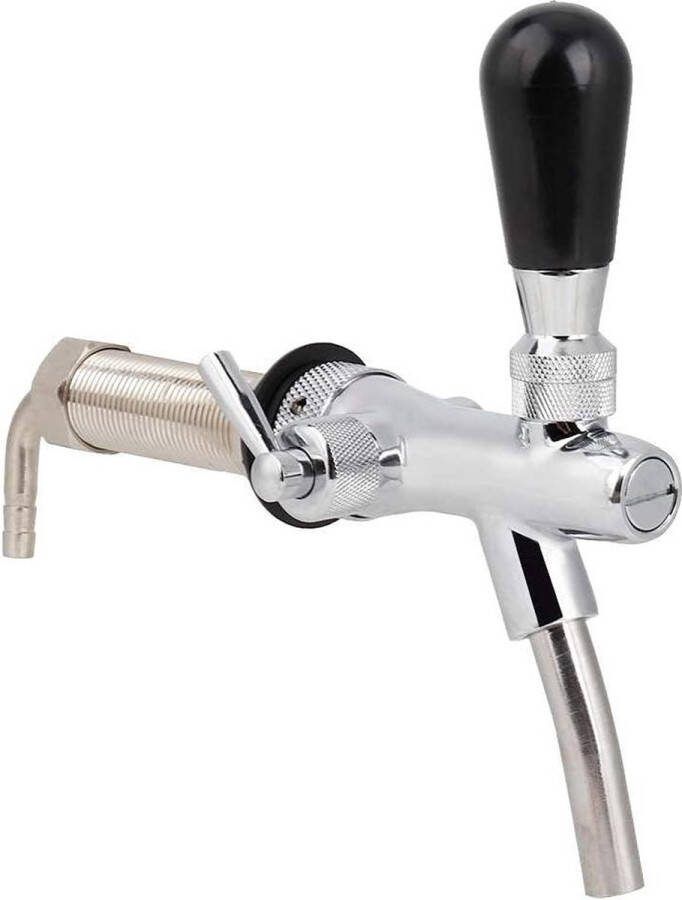 Verstelbare Biertap Kraan Bier Tap Verchromen Tariefregeling Thuis Brouwen Tapbier Bier Bar 8.1-7.1 Inch
