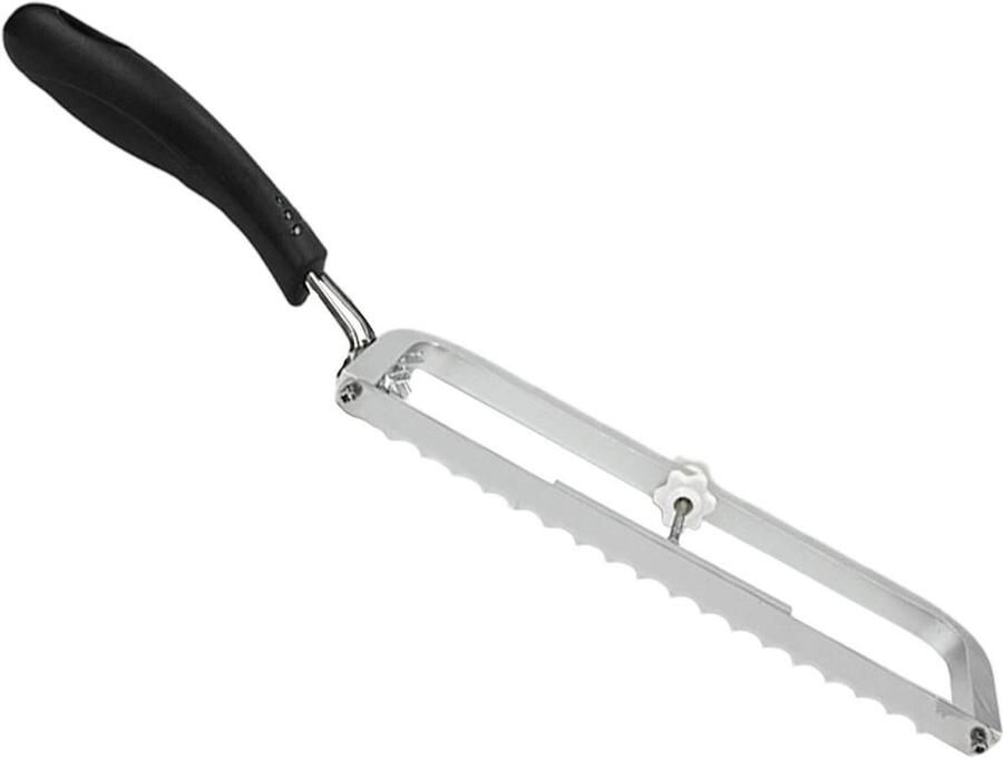 Verstelbare broodsnijder Keuken snijhulp Gelijkmatig snijden Ergonomische handgreep 438 cm lengte Zilver