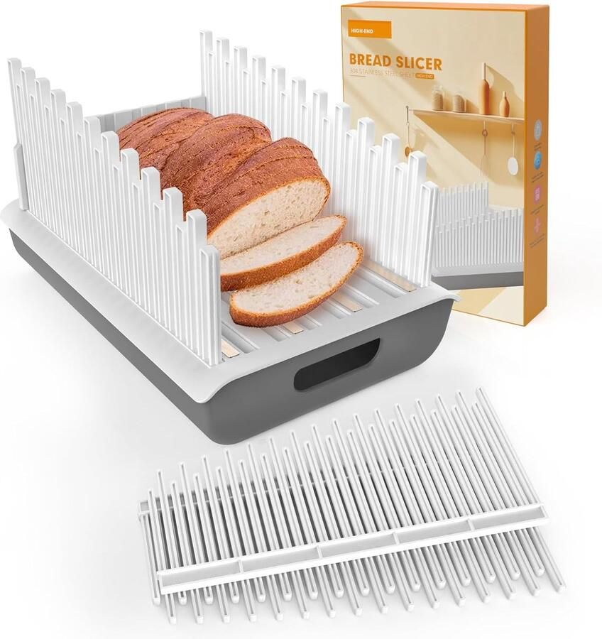 Verstelbare Broodsnijmachine met Kruimellade voor Zelfgebakken Brood Bagels en Cakes