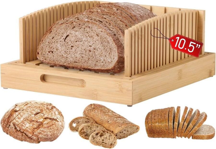 Verstelbare Broodsnijmachine voor Ambachtelijk Brood Perfect voor Zelfgebakken Broden