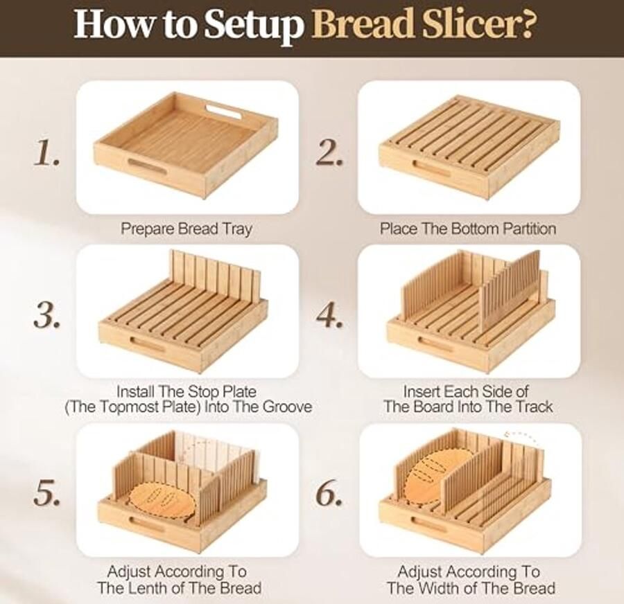 Verstelbare Broodsnijmachine voor Ambachtelijk Brood Perfect voor Zelfgebakken Broden