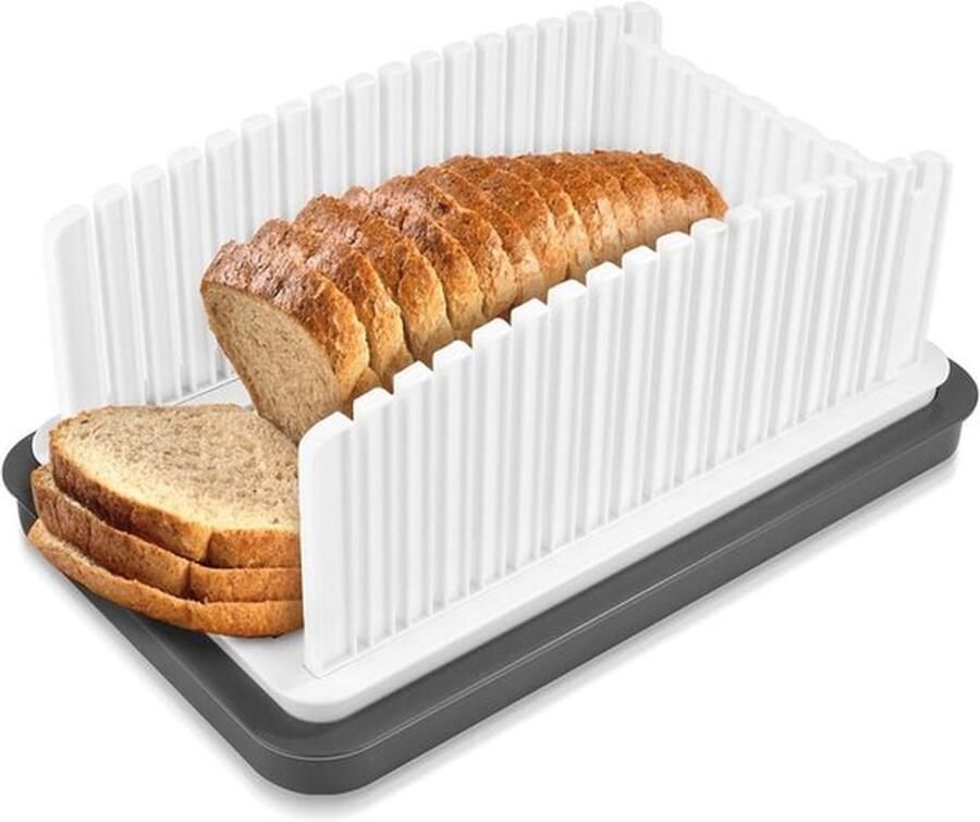 Verstelbare Broodsnijmachine voor Zelfgebakken Brood Handig en Opvouwbaar