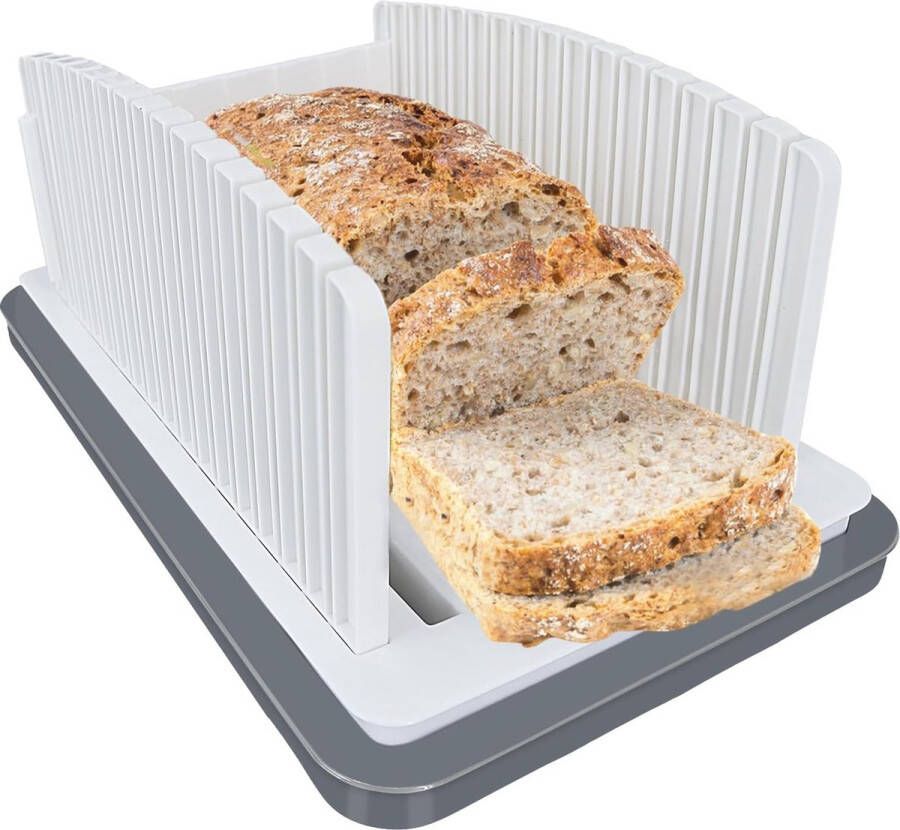 Verstelbare broodsnijmachine voor zelfgebakken brood met kruimellade Oplossing voor gelijkmatige snedes van brood toast en bagels