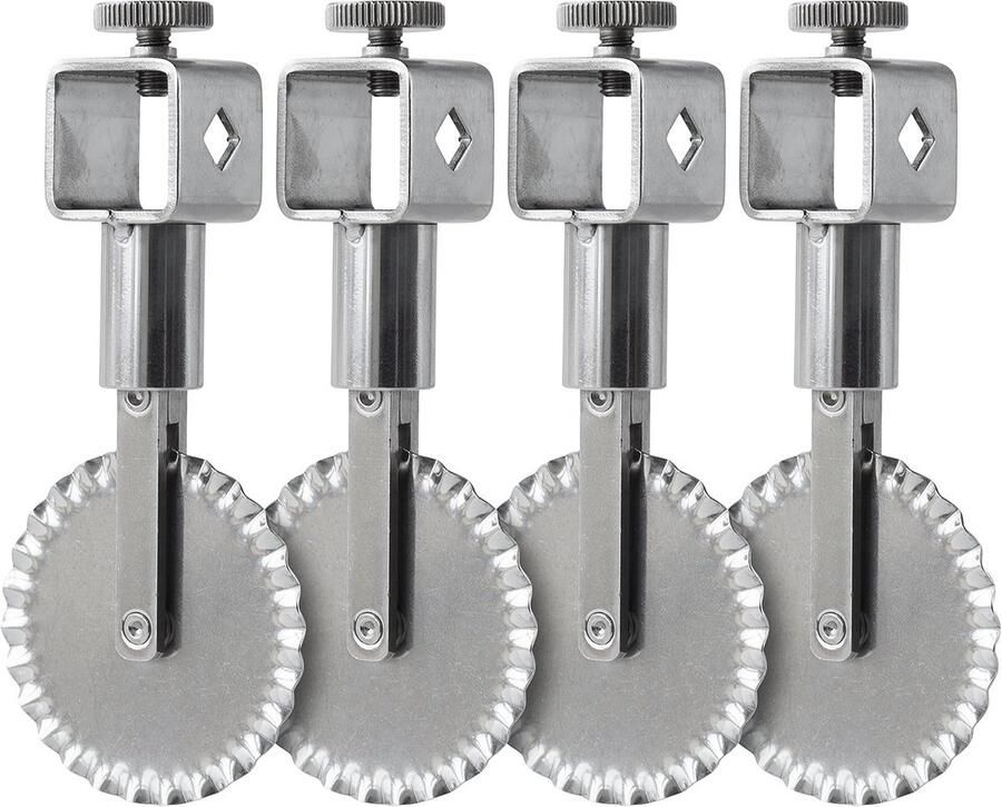 Verstelbare Deegsnijder met Meerdere Wielen voor Patisserie en Banket Rechte en Geribbelde Rand