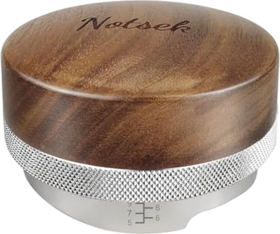 Verstelbare espresso distributeur 58 mm voor koffiefilters Walnoot