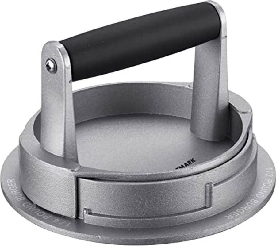 Verstelbare Hamburgermaker voor Drie Patty-Maten Aluminium en Kunststof Keukenhulpmiddel