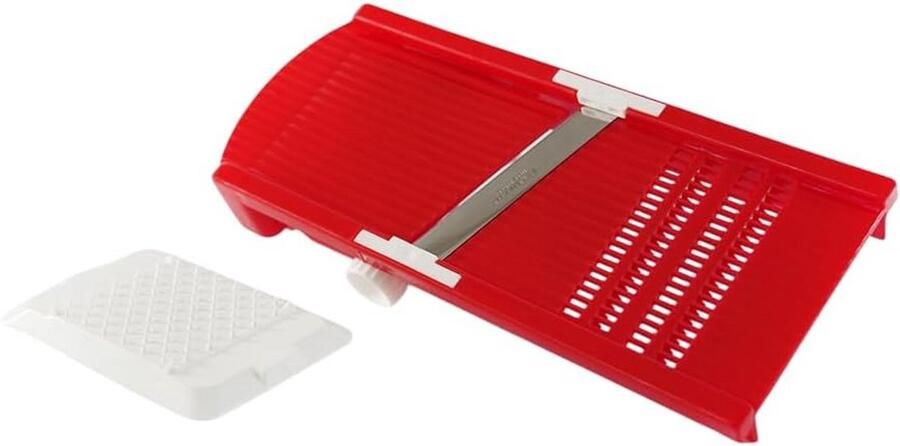 Verstelbare Luxe Snijmachine voor Groenten Fruit & Vleeswaren Inclusief Scherpe RVS Snijblad