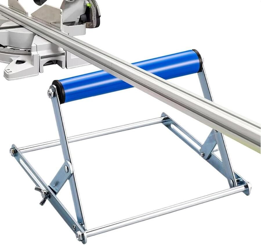 Verstelbare snijmachine steun Opvouwbare zaagstandaard Precisie snijwerk Roestvrij staal 55-135 mm hoogte Blauw