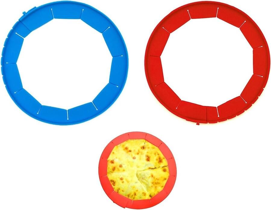 Verstelbare taartschilden voor taartkorstbescherming Siliconen bakaccessoires voor pizza's van 20-25 cm ideaal voor taarten en quiches