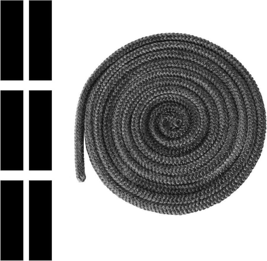 Verstevigde Sealing Cord 8 mm x 3 m Vuurvast Glasvezel Koord voor Kachel Grill en Oven Deur Isolatie voor Pijpen en Ventielen