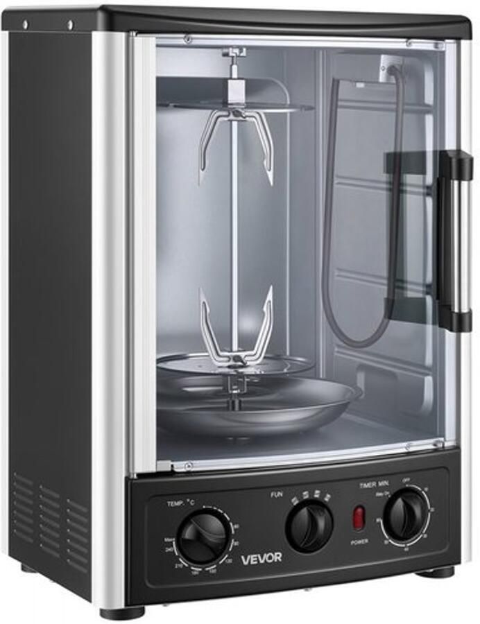 Verticale Dönergrill Elektrisch 1500 W Vermogen 22 Liter Inhoud RVS Voor Shoarma En Kebab