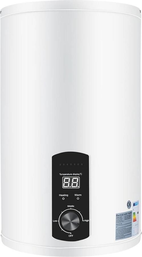 Verticale Elektrische Boiler 50 Liter met Digitale Display en Doucheset