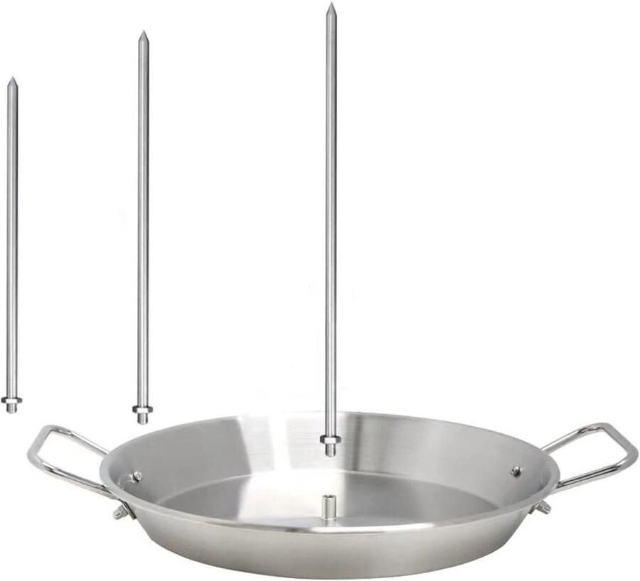 Verticale Grill BBQ Spies Vlees Grillen Roestvrij Staal 3 Maten Spiesen Zilver