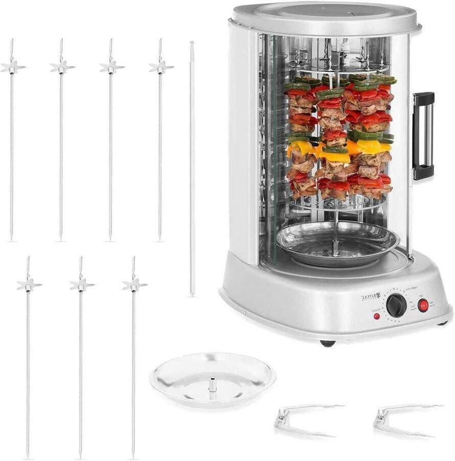 Verticale Grill Draaiende Grill Gelijkmatig Grillen 3-in-1 Functie 31 L Zilver