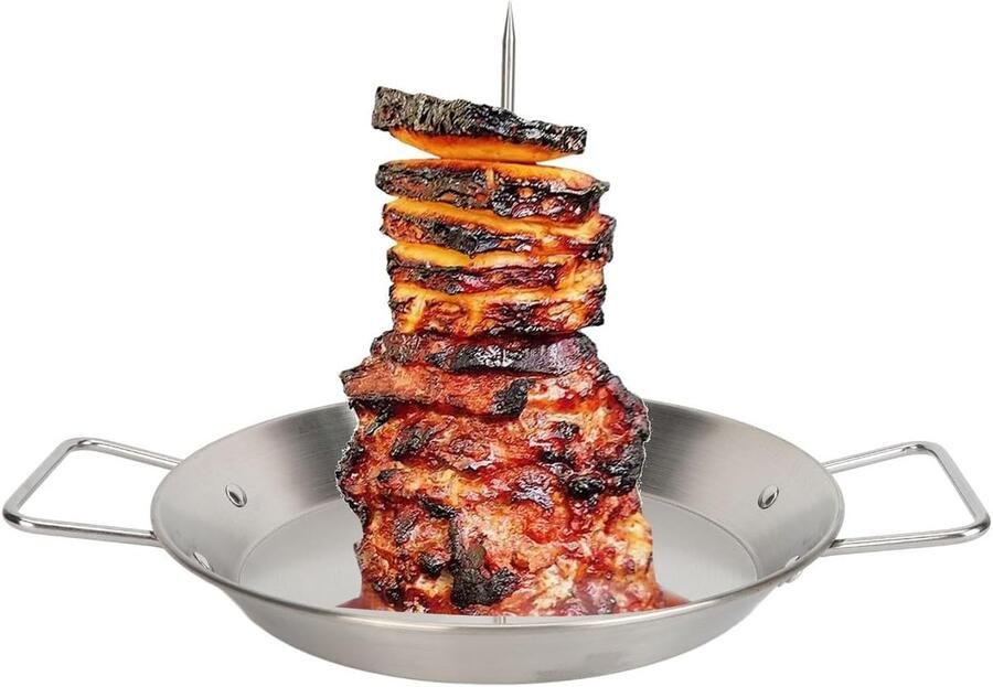 Verticale Grill Spies Grill Barbecue Bijeenkomsten Afneembare Plaat 668 gram Zilver