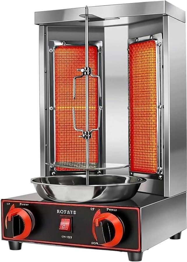 Verticale Grill Vleesgrill Gourmet Koken Rookloze Werking 53.5 cm Zwart