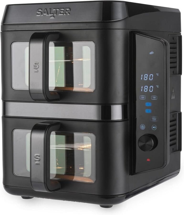 Verticale Heteluchtfriteuse met Dubbele Lade en Zichtvenster Kook op 4 Niveaus