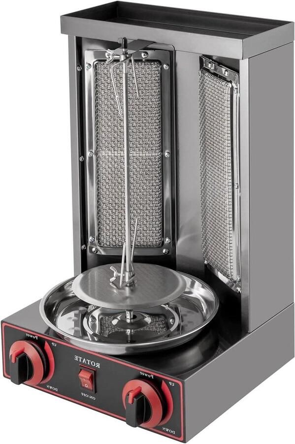 Verticale Kebab Grill Draaigrill Kippengrill Thuis Grillen 360 Graden Rotatie 54 x 36 x 36 cm