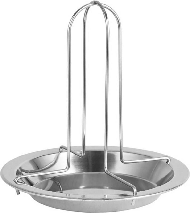 Verticale Kip Rooster Rek met Bakvorm voor Oven en BBQ