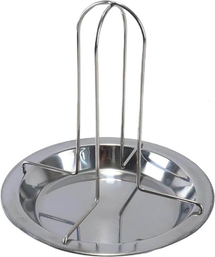 Verticale Kipbraadrek Grillhouder Oven Barbecue Vlees Bereiden Roestvrij Staal Ontwerp 165 x 17 cm Zilver