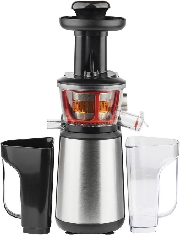 Verticale Slow Juicer met Brede Vulopening (82mm) 400W Roestvrijstaal
