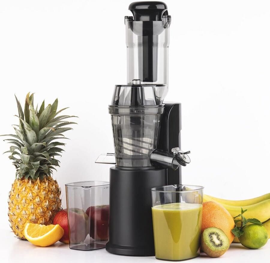 Verticale slowjuicer met lage snelheid en roestvrijstalen behuizing