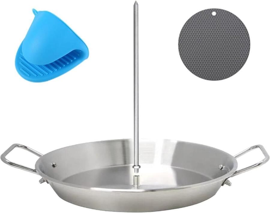 Verticale spies Grillspies standaard Oven koken Roestvrij staal 36x26x4cm Zilver