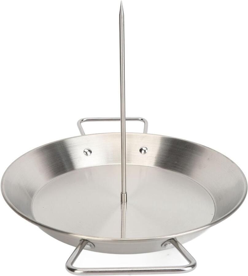 Verticale Spiesgrill Roestvrijstalen Grill Picknicks Barbecues Afneembaar Ontwerp 37 x 26 x 4 cm Lichtbruin
