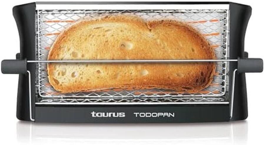 Verticale Toaster voor tot 4 Plakken 700 W Veiligheid en Functionaliteit in Zwart