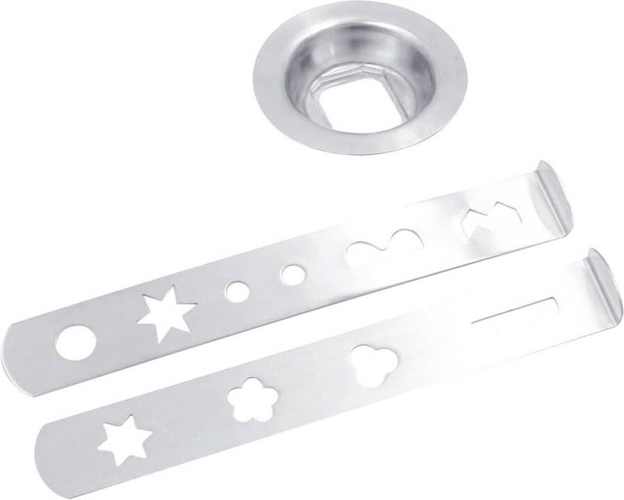 Vervang de titel door: Roestvrij Stalen Biscuit Mould Set 8 Vormen voor Handmatige Vleesmolen & Groentesnipperaar