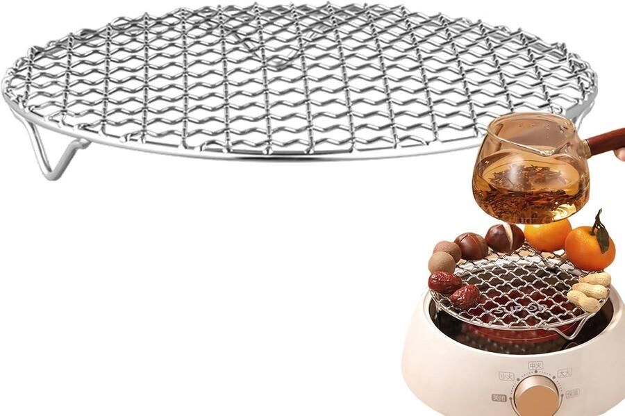 Vervangend Grillrooster Reserve Rooster RVS Buiten Koken Dik Roestvrij Staal 19 cm Zilver