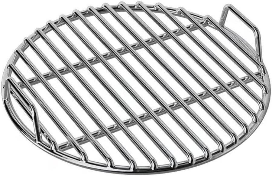 Vervangend Grillrooster RVS Rooster Buiten Koken Extra Dik 38 cm Rond Zilver