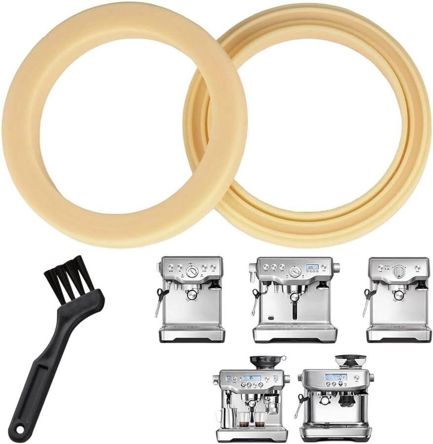 Vervangende Afdichtingen Koffiemachine Siliconen Ring Set Espresso Bereiden Waterdichte Groepafdichting 2 stuks Zwart
