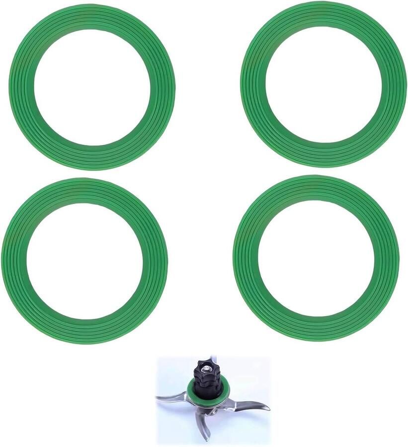 Vervangende afdichtringen voor mengmes silicone afdichtingen voor keukenmachines set van 4 (groen)
