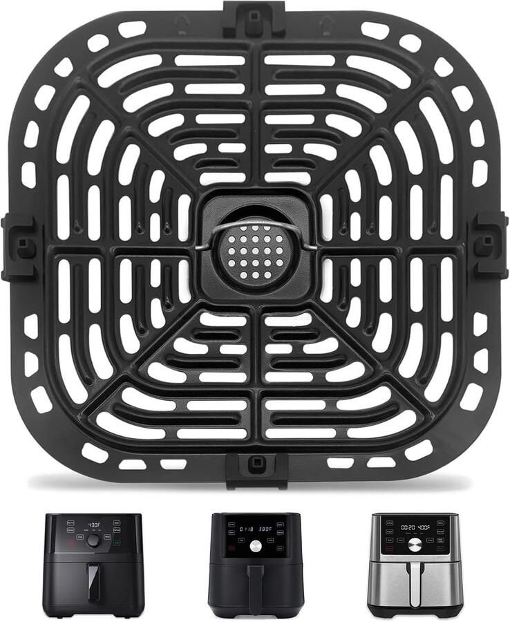 Airfryer Vervangende Bak Geschikt voor Instant Pot Vortex 6 in 1 6 QT Gourmia GAF685 GAF735 6 QT Oorspronkelijke Airfryer-accessoires Grillplaat Crisperplaat Rack-onderdelen Vaatwasserbestendig