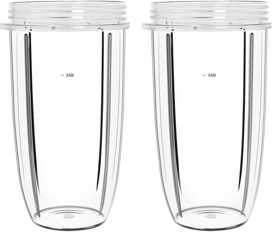 Vervangende Blender Bekers Reserve Onderdelen Smoothies Maken Lekvrije Afdichting 2 Stuks 24oz Transparant